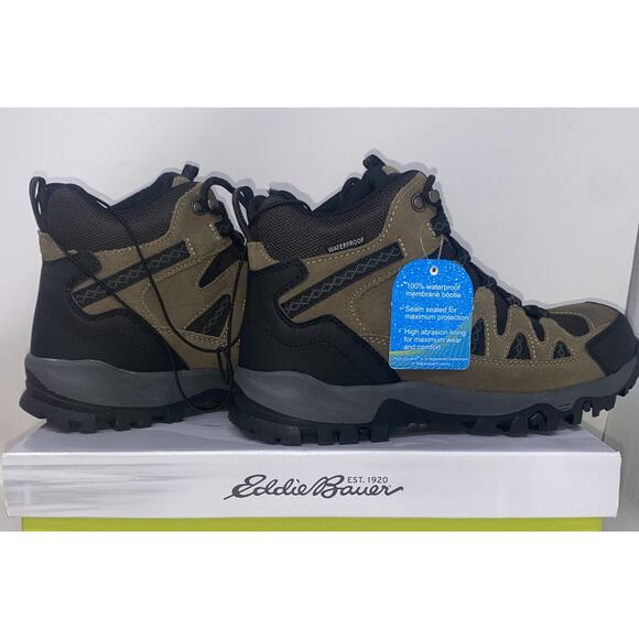 Eddie Bauer Mens Ridgeline Hiking Boots Shoes Leather  display picture 1